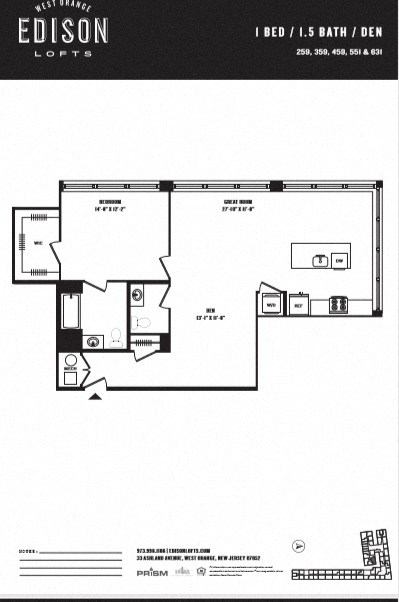a floor plan of the edison lofts